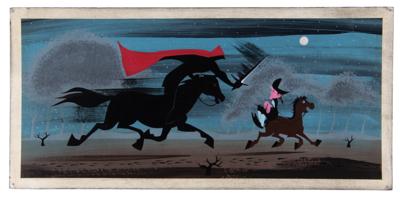 Lot #688 Mary Blair concept painting of Ichabod Crane and the Headless Horseman from The Adventures of Ichabod and Mr. Toad - Image 2