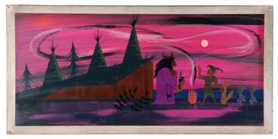 Lot #693 Mary Blair concept painting of Peter Pan, Tiger Lily, the Lost Boys, and Native Chief from Peter Pan - Image 3