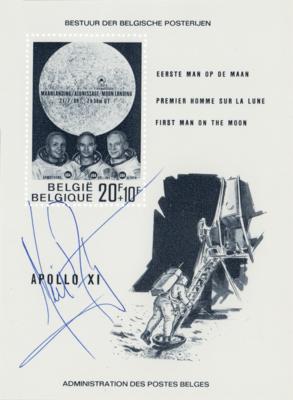 Lot #250 Neil Armstrong Signed Stamp Sheet