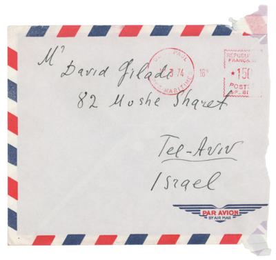 Lot #268 Marc Chagall Autograph Letter Signed: "I think about how the Jews live in Israel. I hope peace will come" - Image 3