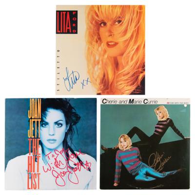 Lot #408 The Runaways (3) Signed Items - Albums and Album Flat - Image 1
