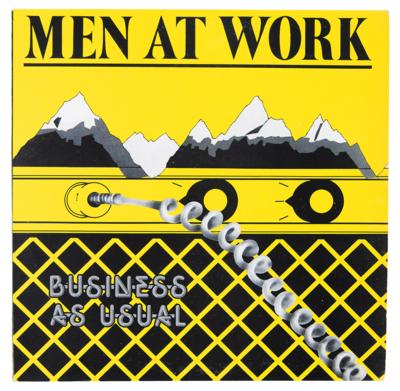 Lot #394 Men at Work Signed Album - Business as Usual - Image 2