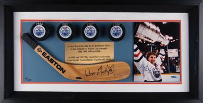 Lot #522 Wayne Gretzky Signed Hockey Stick Blade