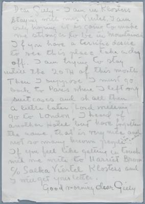 Lot #458 Greta Garbo Autograph Letter Signed Using Aliases - Image 2