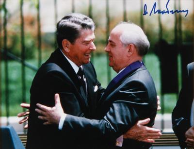 Lot #143 Mikhail Gorbachev Signed Photograph