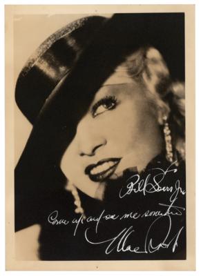 Lot #512 Mae West Signed Photograph - "Come up and see me sometime" - Image 1