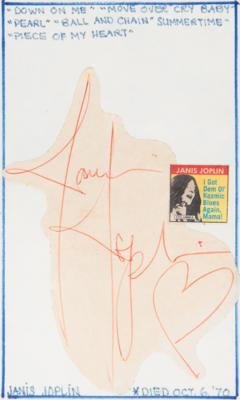 Lot #386 Janis Joplin Signature - Image 2
