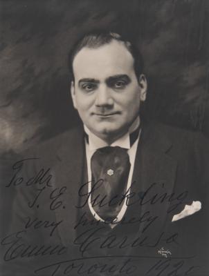 Lot #332 Enrico Caruso Signed Photograph