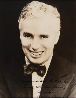 Lot #435 Charlie Chaplin Signed Photograph