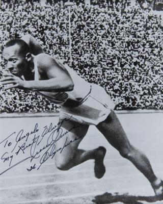 Lot #526 Jesse Owens Signed Photograph