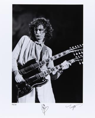 Lot #389 Led Zeppelin: Jimmy Page Signed Limited Edition Photographic Print by Neal Preston - Image 1