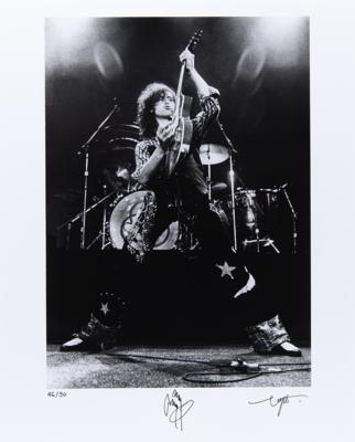 Lot #390 Led Zeppelin: Jimmy Page Signed Limited Edition Photographic Print by Neal Preston - Image 1