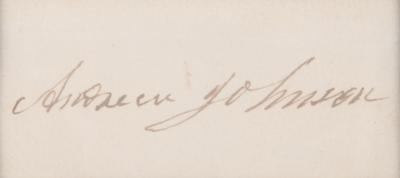Lot #49 Andrew Johnson Signature - Image 2