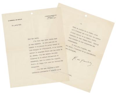 Lot #85 Charles de Gaulle Typed Letter Signed
