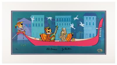 Lot #721 Yogi Bear limited edition super panoramic hand-painted cel signed by Bill Hanna and Joe Barbera - Image 2