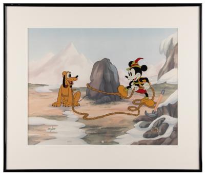 Lot #667 Mickey and Pluto limited edition hand-painted cel - 'Alpine Climbers' - Image 2