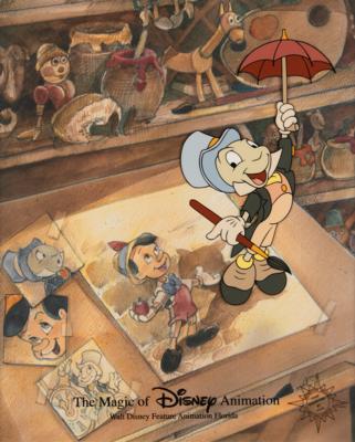 Lot #683 Jiminy Cricket limited edition cel from the Magic of Disney series - 'Just Dropping By' - Image 1