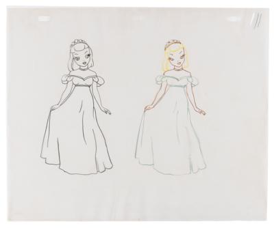 Lot #548 Princess Glory inker's model sheet cel from Gulliver's Travels - Image 2