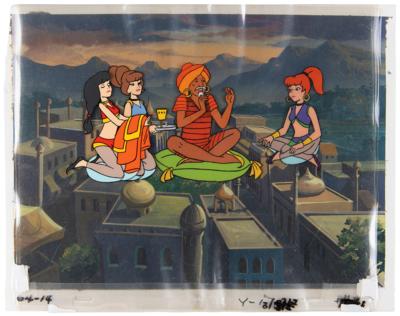 Lot #722 Jeannie, Haji, and two Genie Girls production cel master set-up from Jeannie - Image 2