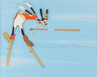 Lot #610 Goofy production cel and matching model color drawing from The Olympic Champ - Image 2