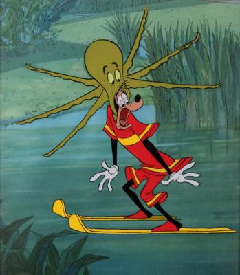 Lot #649 Goofy and Octopus production cel from Aquamania - Image 1