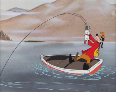 Lot #609 Goofy production cel from How to Fish - Image 1
