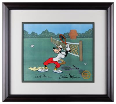 Lot #675 Goofy limited edition serigraph cel from Tennis Racquet - Signed by Frank Thomas and Ollie Johnston - Image 2