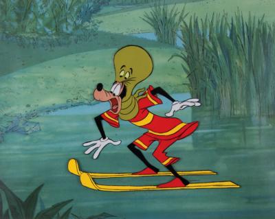 Lot #650 Goofy and Octopus production cel from Aquamania - Image 1