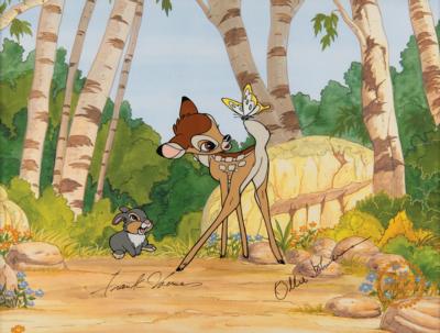 Lot #666 Bambi and Thumper limited edition serigraph cel from Bambi - Signed by Frank Thomas and Ollie Johnston - Image 1