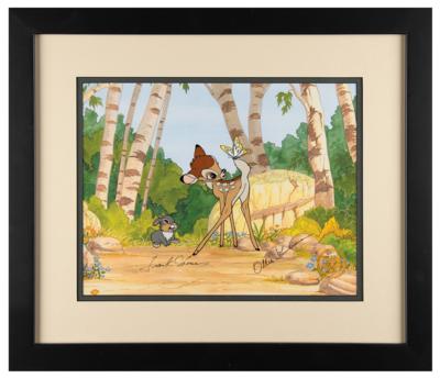 Lot #666 Bambi and Thumper limited edition serigraph cel from Bambi - Signed by Frank Thomas and Ollie Johnston - Image 2