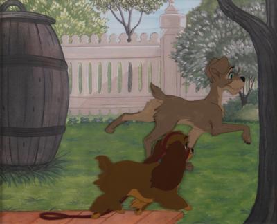 Lot #627 Lady and Tramp production cels from Lady and the Tramp - Image 1