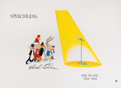 Lot #698 Mel Blanc Signed Photograph with 'Speechless' Lithograph Signed by Noel Blanc - Image 3