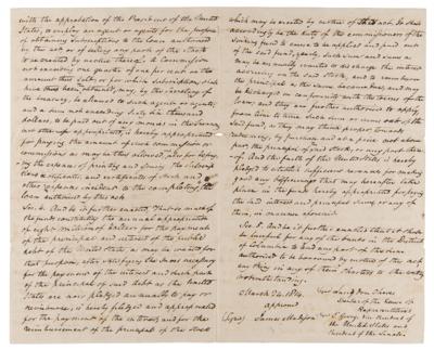 Lot #6 War of 1812: John Quincy Adams and Albert Gallatin Letter Signed with $6 Million European Loan Document Archive - Image 14