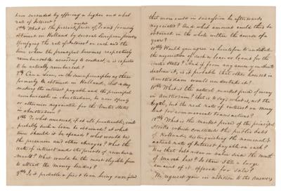 Lot #6 War of 1812: John Quincy Adams and Albert Gallatin Letter Signed with $6 Million European Loan Document Archive - Image 7