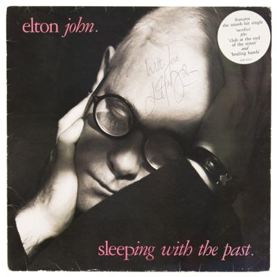 Lot #385 Elton John Signed Album - Sleeping with the Past - Image 1
