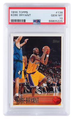 Lot #520 1996 Topps #138 Kobe Bryant RC - PSA