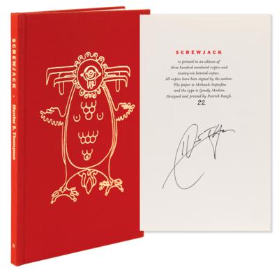 Lot #313 Hunter S. Thompson Signed Limited First Edition Book - Screwjack - Image 1