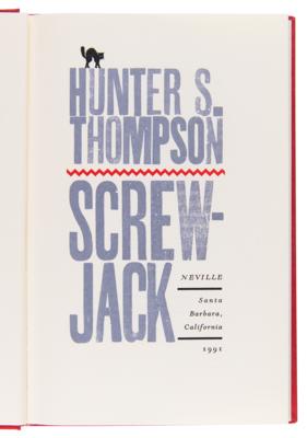 Lot #313 Hunter S. Thompson Signed Limited First Edition Book - Screwjack - Image 5