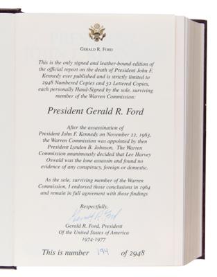 Lot #41 Gerald Ford Signed Limited Edition Book - President John F. Kennedy: Assassination Report of the Warren Commission - Image 4