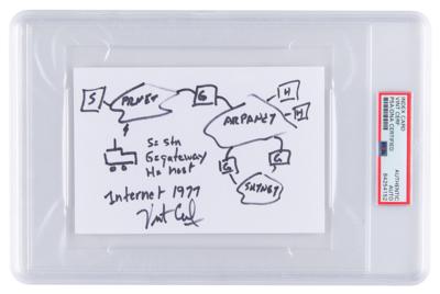 Lot #130 Vint Cerf Original Sketch of 'Internet