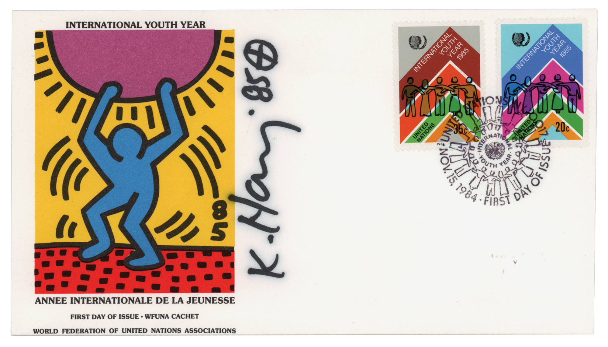 Lot #275 Keith Haring Signed FDC