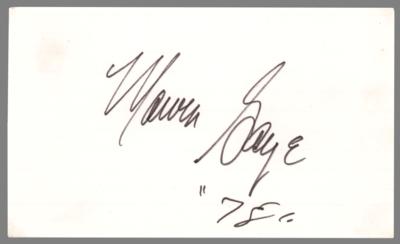 Lot #381 Marvin Gaye Signature