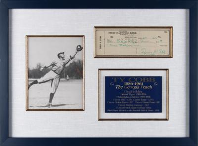 Lot #516 Ty Cobb Signed Check