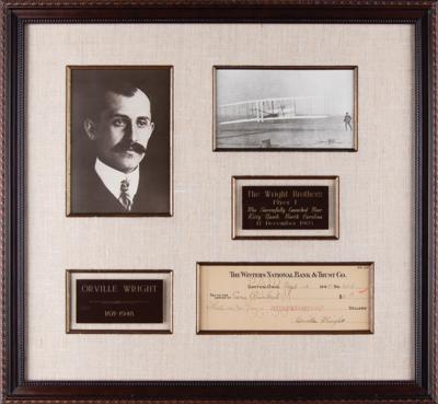Lot #237 Orville Wright Signed Check to His