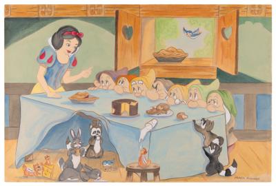 Lot #557 Frank Follmer concept painting from Snow White and the Seven Dwarfs - Image 1