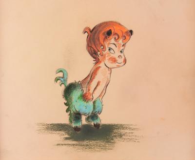 Lot #589 Satyr concept drawing from Fantasia - Image 1