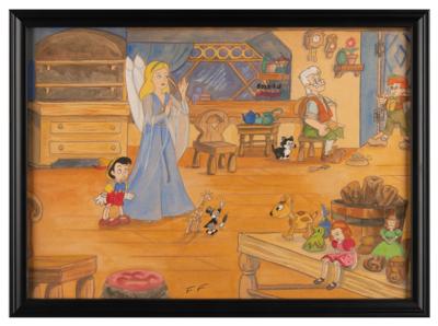 Lot #593 Frank Follmer concept painting from Pinocchio - Image 2