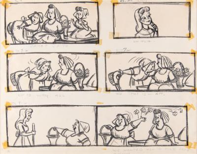 Lot #645 Briar Rose, Flora, Fauna, and Merryweather storyboard drawings from Sleeping Beauty - Image 1