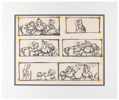 Lot #645 Briar Rose, Flora, Fauna, and Merryweather storyboard drawings from Sleeping Beauty - Image 2