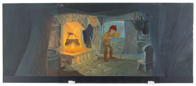Lot #664 Taran production cel and preliminary panoramic production background from The Black Cauldron - Image 2